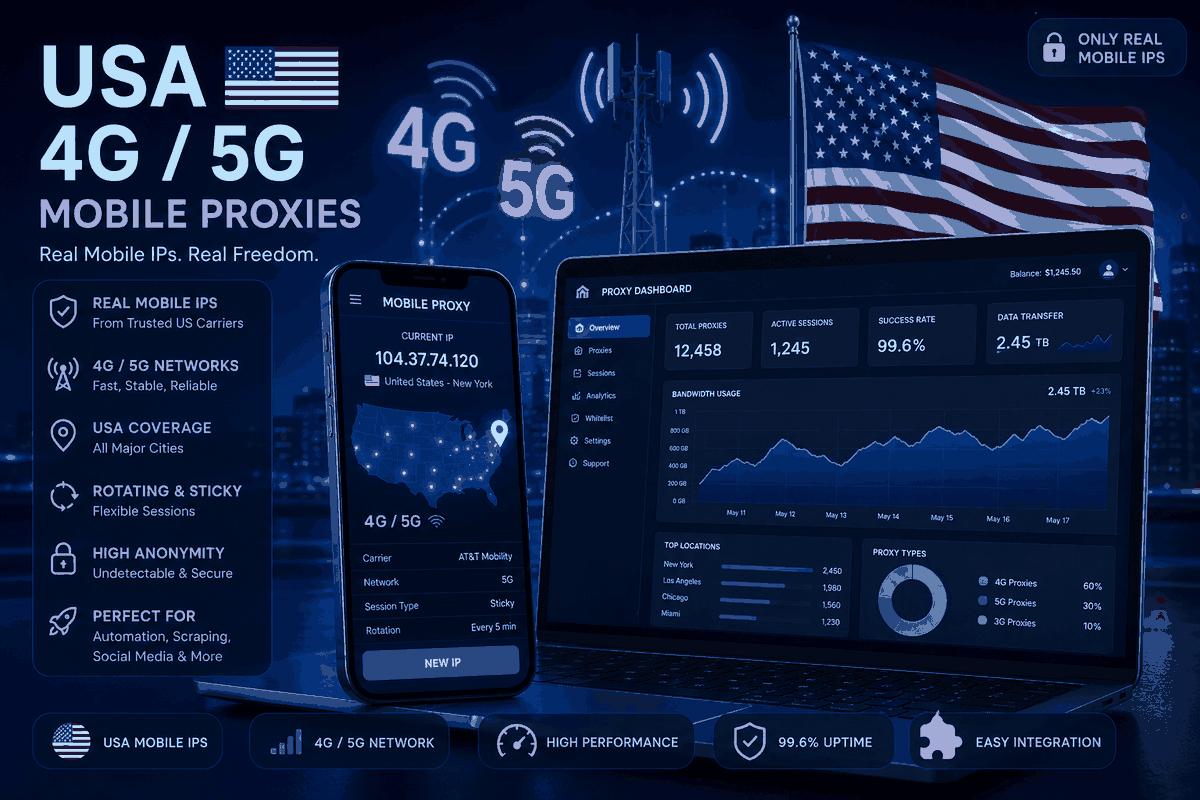 Best USA 4G/5G Mobile Proxy Providers in 2026
